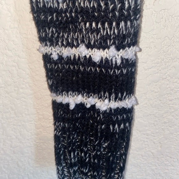 Anthropologie LA FEE VERTE sweater fringe ball boho chunky S cardigan mob - Picture 3 of 8